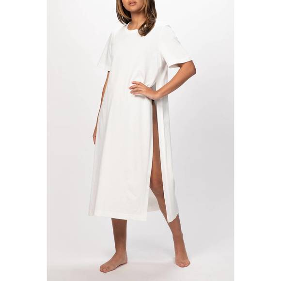 NEW EENK see knotted tie t-shirt in white - Picture 6 of 8